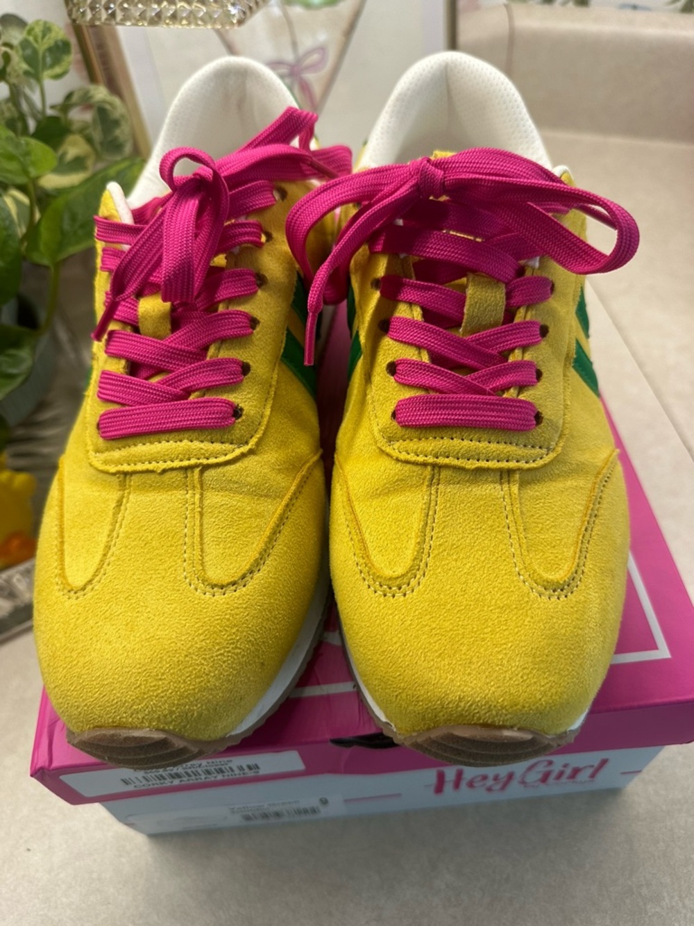 Corkys Yellow and Green Sneakers Size 9